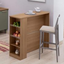 Bancada de Ilha para Cozinha Telasul 120 Cm com Fruteira Freijó - Telasul