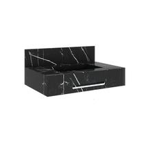 Bancada de Porcelanato para Banheiro com Toalheiro e Cuba Esculpida 70cm Ripy
