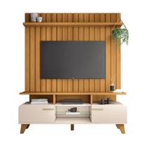 Bancada de Tv Pisa Com Painel até 60 Polegadas de 160x155-Off White Cinamomo - EdeCasaMoveis