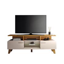 Bancada de Tv Toledo até 60 Polegadas de 160x61 Off White-Cinamomo EdeCasaMoveis