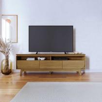 Bancada Decorativa Saiko MDP Pintura UV 3 Gavetas Corrediças Telescópicas até 75 Cumaru G97 - Gran Belo Bancada Decorativa Saiko MDP Pintura UV 3 Gavetas Corrediças Telescópicas até 75 Cumaru G97 - Gran Belo