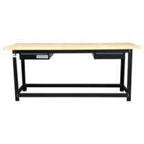 Bancada desmontável aberta de 2.000 x 600 mm com tampo de pinus