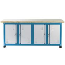 Bancada desmontável com 4 portas e tampo em compensado pinus envernizado - BM-T Bancada desmontável com 4 portas e tampo em compensado pinus envernizado - BM-T