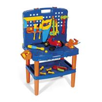 Bancada e maleta de ferramentas infantil criança poliplac brinquedo didatico - MBBIMPORTS