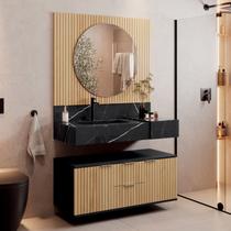 Bancada em Porcelanato 100cm com Cuba Esculpida Ripy