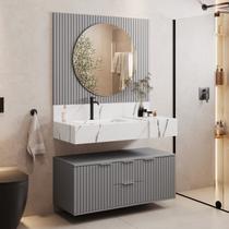 Bancada em Porcelanato 100cm com Cuba Esculpida Ripy