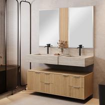 Bancada em Porcelanato 120cm com Cuba Esculpida Ripy