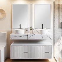 Bancada em Porcelanato 120cm Ripy para Cuba de Apoio