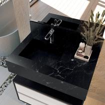 Bancada em Porcelanato para Banheiro 80cm Max com Cuba Esculpida