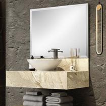 Bancada em Porcelanato para Banheiro 80cm Max para Cuba de Apoio Bege/Travertino Bancada em Porcelanato para Banheiro 80cm Max para Cuba de Apoio Bege/Travertino