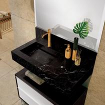 Bancada em Porcelanato para Banheiro 80cm Pró com Cuba Esculpida