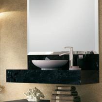 Bancada em Porcelanato para Banheiro 80cm Pró para Cuba de Apoio