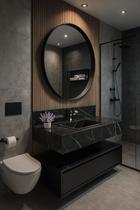 Bancada em Porcelanato para Banheiro Completa Alto Padrão 100cm Com Cuba Esculpida Bancada em Porcelanato para Banheiro Completa Alto Padrão 100cm Com Cuba Esculpida