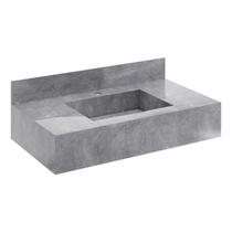 Bancada em Porcelanato para Banheiro Completa Alto Padrão 100cm X 15cm com Cuba Esculpida Lisboa