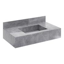 Bancada em Porcelanato para Banheiro Completa Alto Padrão 80cm X 15cm com Cuba Esculpida Lisboa