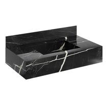 Bancada em Porcelanato para Banheiro Completa Alto Padrão 80cm X 15cm com Cuba Esculpida Renata