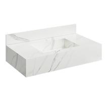 Bancada em Porcelanato para Banheiro Completa Alto Padrão 80cm X 15cm com Cuba Esculpida Renata