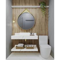 Bancada em Porcelanato Para Banheiro Completo Alto Padrao 100cm Sem Cuba Bancada em Porcelanato Para Banheiro Completo Alto Padrao 100cm Sem Cuba