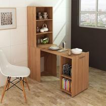 Bancada Estante Articulável Retrátil Multiuso Cozinha 54x168,5cm Amêndoa