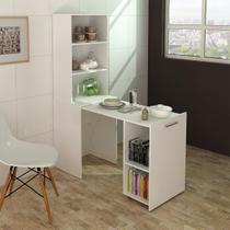 Bancada Estante Articulável Retrátil Multiuso Cozinha 54x168,5cm Branco