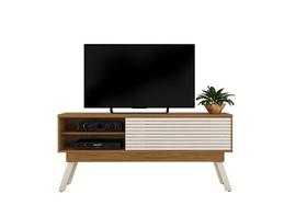 Bancada Frizz 1.5 Para Tv 65 Polegadas Naturale / Off White - Madetec