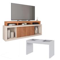 Bancada Frost Conjunto Sala Bancada Mesa Book Caemmun Freijo/off White Bancada Frost Conjunto Sala Bancada Mesa Book Caemmun Freijo/off White