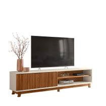 Bancada Gênesis 2.1 Para Tv de até 75" Cinamomo Mel / Off White - Mobler