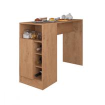 Bancada Gourmet com Nicho 1 Porta Canelato Rustico Atualle