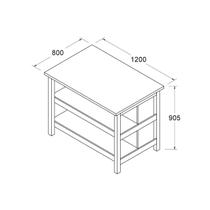Bancada gourmet ilha cozinha Ditália 2 Prat. Cinza CD-1019 Cozy