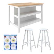 Bancada gourmet ilha Cozinha+luz+2 Banq. Ditália CD1019 CZ