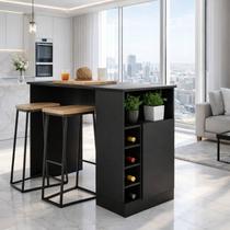 Bancada Gourmet Ilha para Cozinha com Nichos e 1 Porta