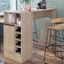 Bancada Gourmet Marrom 1.40m com Porta e Prateleira para Cozinha Americana Bancada Gourmet Marrom 1.40m com Porta e Prateleira para Cozinha Americana