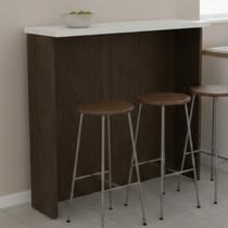 Bancada Ilha 120cm para Cozinha Lisboa Marrom/Avelã/Cinza Argila Bancada Ilha 120cm para Cozinha Lisboa Marrom/Avelã/Cinza Argila