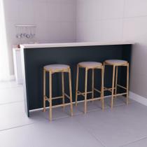 Bancada Ilha 200cm 100% MDF Cozinha Sevilha