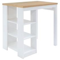 Bancada Ilha Cozinha 3 Prateleiras 90x60 cm CD1022 Branco Dtall Bancada Ilha Cozinha 3 Prateleiras 90x60 cm CD1022 Branco Dtall