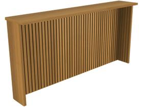 Bancada Ilha Cozinha Painel Gourmet Imperatriz Ripado 200cm Freijó - Nesher