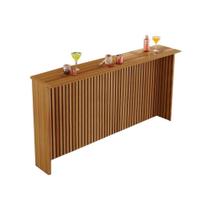 Bancada Ilha Cozinha Painel Gourmet Imperatriz Ripado 200cm Freijó - Nesher
