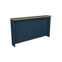 Bancada Ilha Cozinha PH 3069 Évora 200cm Azul/Carvalho Nature - Herval