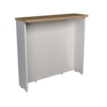 Bancada Ilha Évora Branco Ártico e Carvalho 120 cm Bancada Ilha Évora Branco Ártico e Carvalho 120 cm