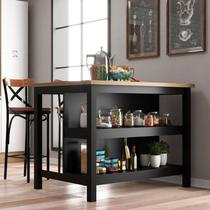 Bancada Ilha para Cozinha 2 Prateleiras Denver