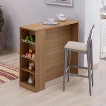 Bancada Ilha para Cozinha Telasul 120 Cm com Fruteira Freijó Bancada Ilha para Cozinha Telasul 120 Cm com Fruteira Freijó