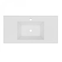 Bancada Lavatório em Mármore Sintético 80cm Quadri Móveis Bosi