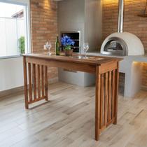 Bancada Madeira 160cm Área Gourmet Cozinha Uso Residencial Estrutura Reforçada