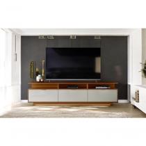 Bancada Marrocos Com 3 Portas Suporte Para Tvs Até 75 - Jequitiba/off White Perolizado