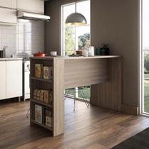 Bancada Mesa Gourmet Nodo 1,50cm x 97cm com 3 Prateleiras Suprema Luciane Moveis