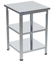 Bancada Mesa Inox Industrial Paneleiro Duplo 90x60x60 G88 Bancada Mesa Inox Industrial Paneleiro Duplo 90x60x60 G88