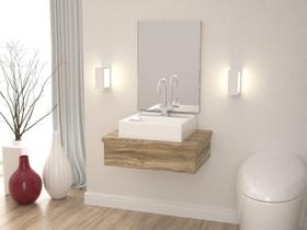 Bancada Metrópole 601w 60cm C/cuba Q39 e Espelheira