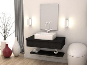 Bancada Metrópole 806w 80cm C/Cuba Q39 e Espelheira