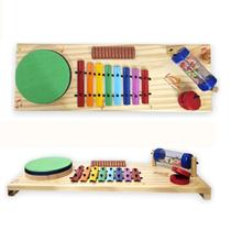 Bancada Mini Músico Com Xilofone Afinado Madeira Natural Vibratom