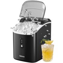 Bancada Nugget Ice Maker Silonn com autolimpante preta